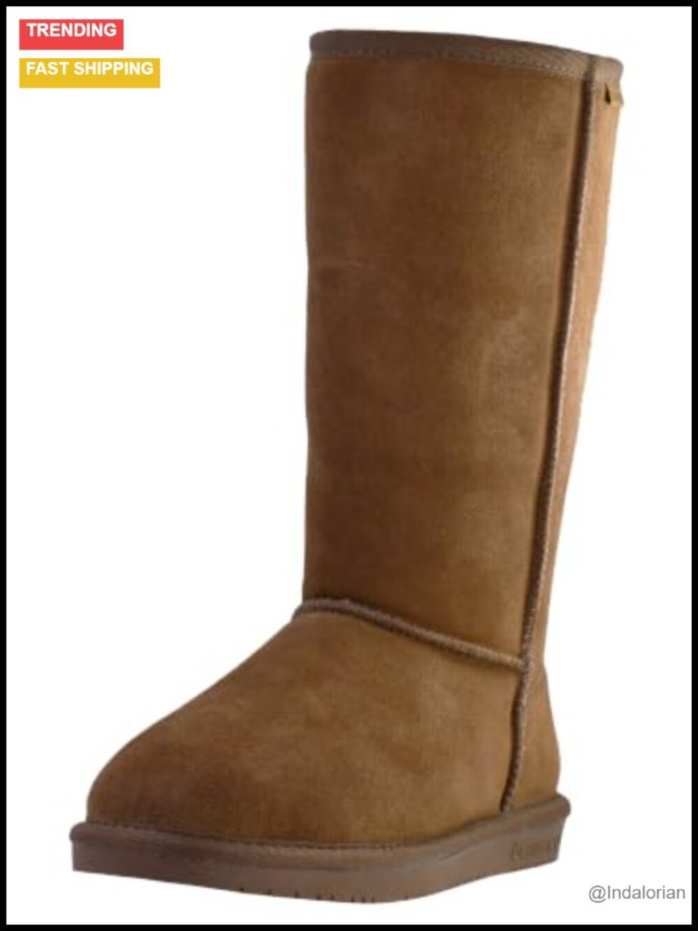 Suede Slip On Mid-Calf Winter Boots Wool Blend Lined Comfortable Casual